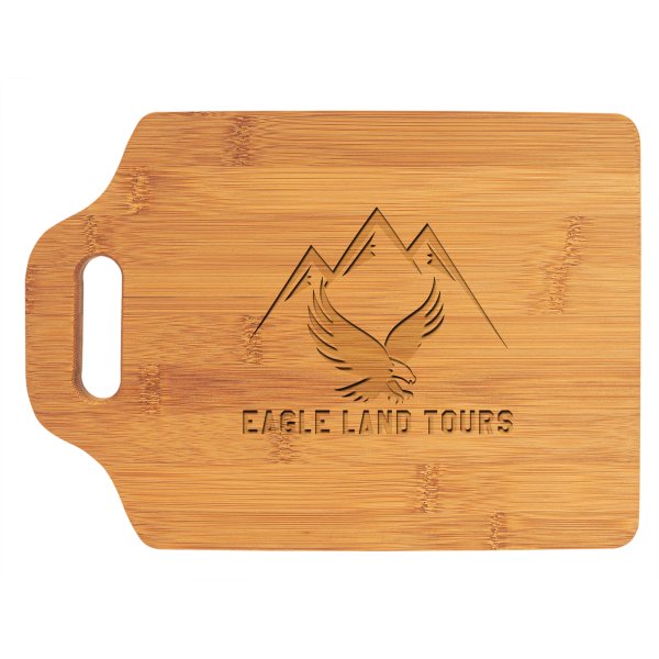 11" x 7 3/4" Bamboo Cutting Board with Handle - Bamboo