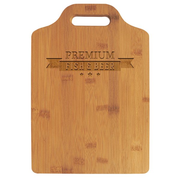 13" x 9" Bamboo Cutting Board with Handle - Bamboo