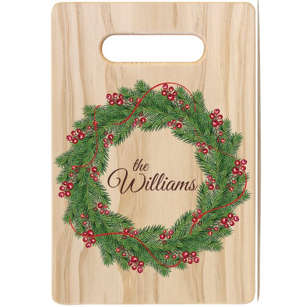 9" x 6" Custom Printed Rectangle Wood Cutting Board - Natural