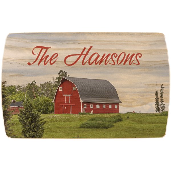 18 3/4" x 11 1/2" Custom Printed Rectangle Wood Cutting Board - Natural