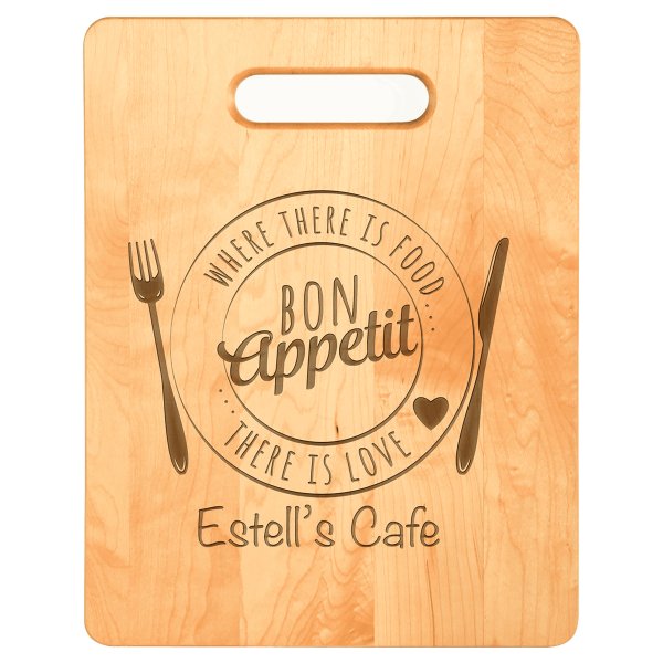 11 1/2" x 8 3/4" Maple Cutting Board - Light Brown