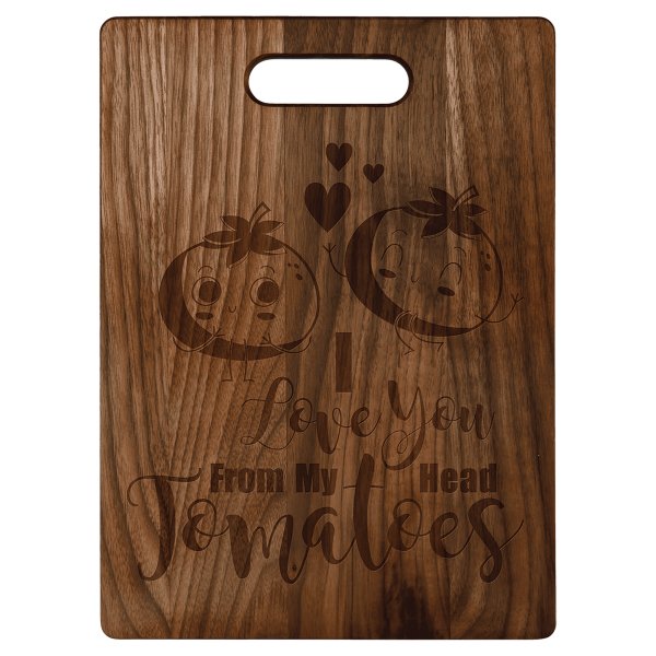 13 3/4" x 9 3/4" Walnut Cutting Board - Dark Brown