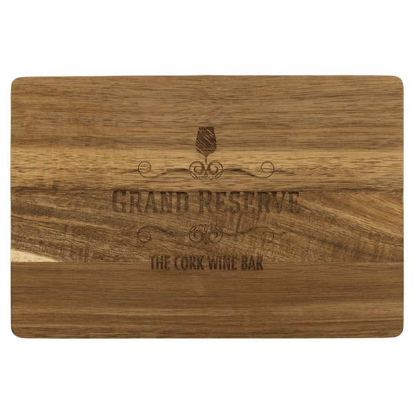 9" X 6" Acacia Cutting Board - woodgrain