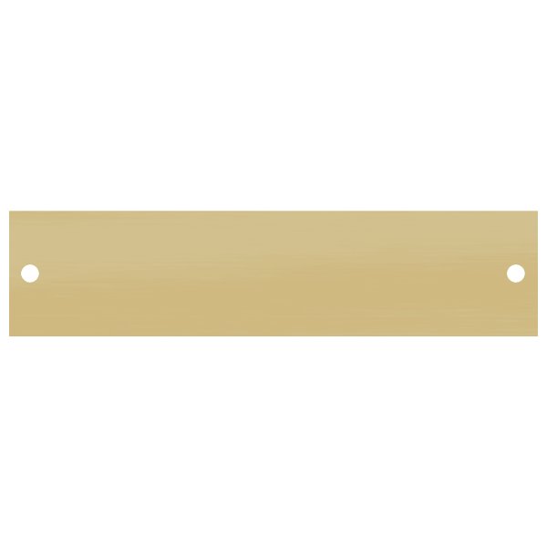 1 3/4" x 6" Brushed Gold Aluminum Plate with Two Holes - Gold