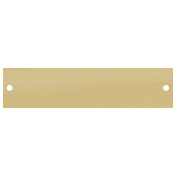 2 5/8" x 7" Brushed Gold Aluminum Plate with Two Holes - Brushed Gold