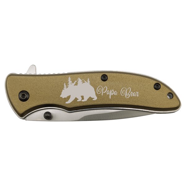 Bison River 4 1/4" Flat Dark Earth Everyday Carry Knife - Dark Flat Earth