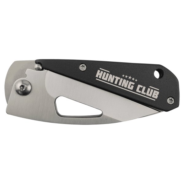 Bison River 3 1/2" Black Everyday Carry Knife - Black