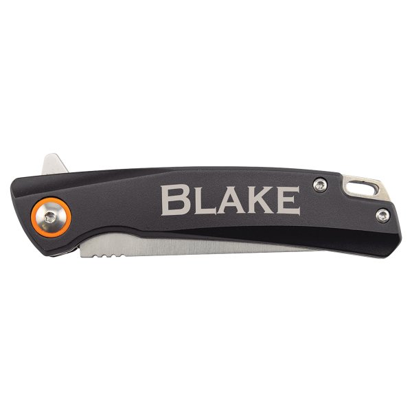 Bison River 4" Black Everyday Carry Knife with Ball Bearing Open Mechanism - Black