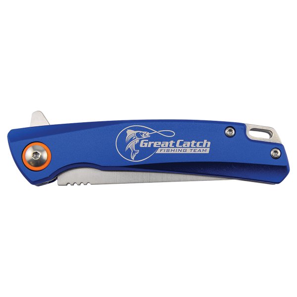 Bison River 4" Blue Everyday Carry Knife with Ball Bearing Open Mechanism - Blue