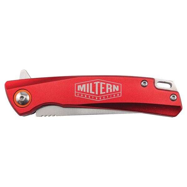 Bison River 4" Red Everyday Carry Knife with Ball Bearing Open Mechanism - Red