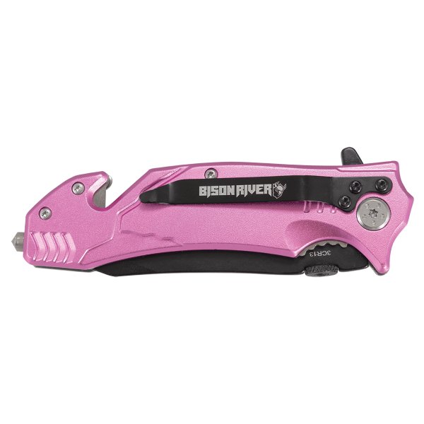 Bison River 4 1/2" Pink Rescue Knife - Pink