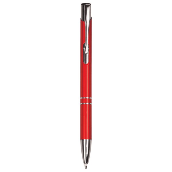 Red with Silver Trim Custom Engraved Pen - Red/Silver