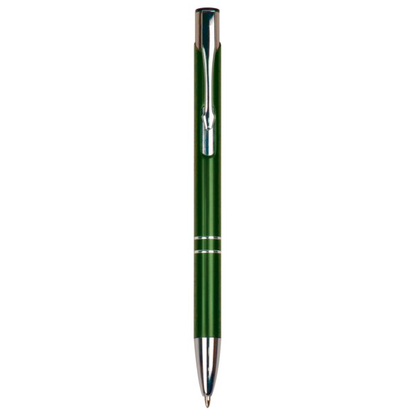 Green with Silver Trim Custom Engraved Pen - Green/Silver