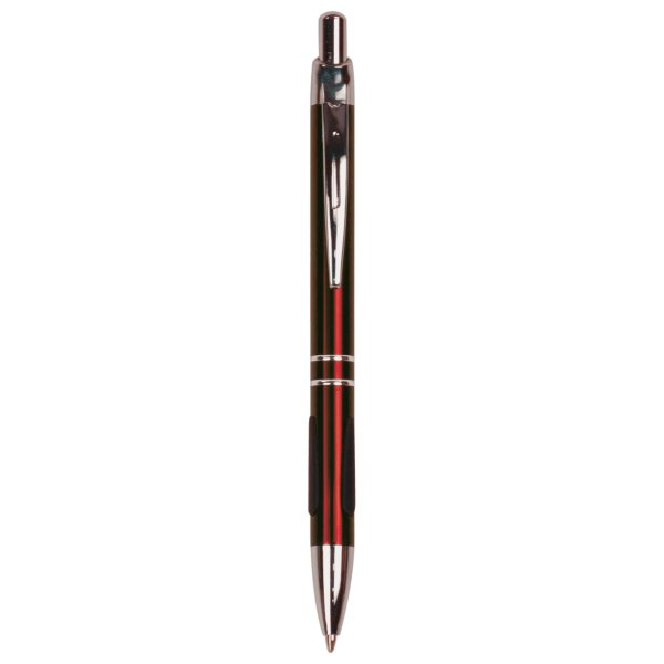 Burgundy with Silver Trim Custom Engraved Pen with Gripper - Burgundy/Silver