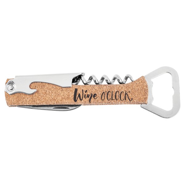 Cork Wine Bottle Opener - Brown/Silver