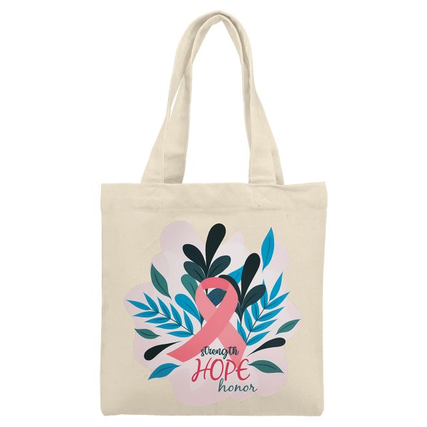 Natural Cotton Cavas Tote, 8" x 8" - Natural