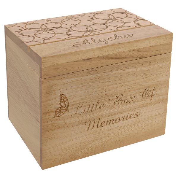 Keepsake Wood Box - natural wood grain