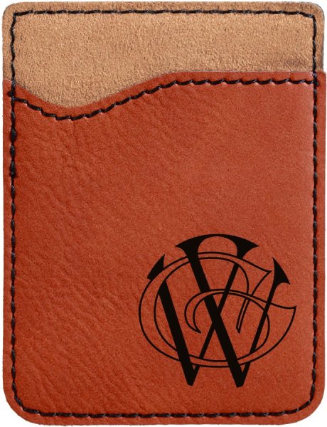 Rawhide Engraved Faux Leather Phone Wallet - Rawhide