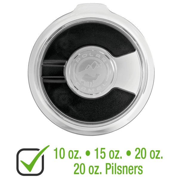 Magnetic Lid for 10, 15, 16, and 20 oz. Polar Camel Tumblers, 20 oz. Pilsners - Clear