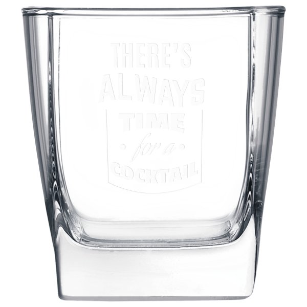 Polar Camel 10 1/2 oz. Square On The Rocks Glass - Clear