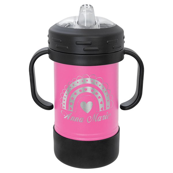 Polar Camel 10 oz. Pink Sippy Cup - Pink/Black