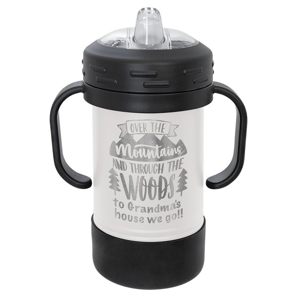 Polar Camel 10 oz. White Sippy Cup - White/Black