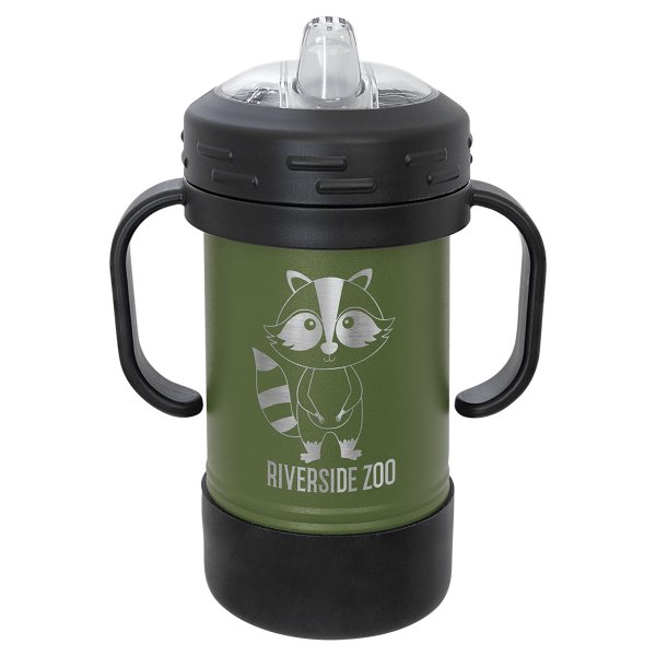 Polar Camel 10 oz. Olive Green Sippy Cup - Olive Green/Black