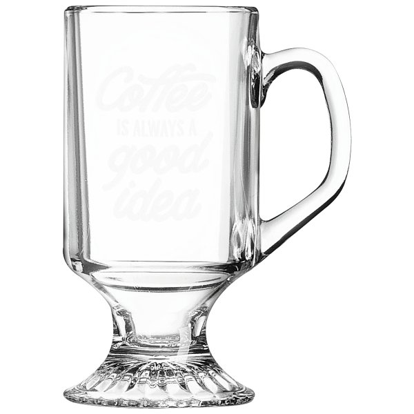 Polar Camel 10 oz. Clear Footed Coffee Mug - Clear