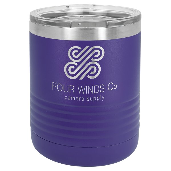 Polar Camel 10 oz. Purple Tumbler with Standard Lid - Purple