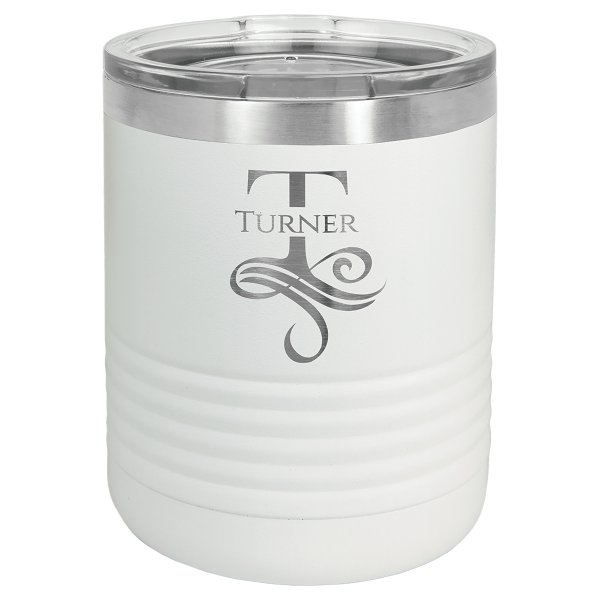 Polar Camel 10 oz. White Tumbler with Standard Lid - White
