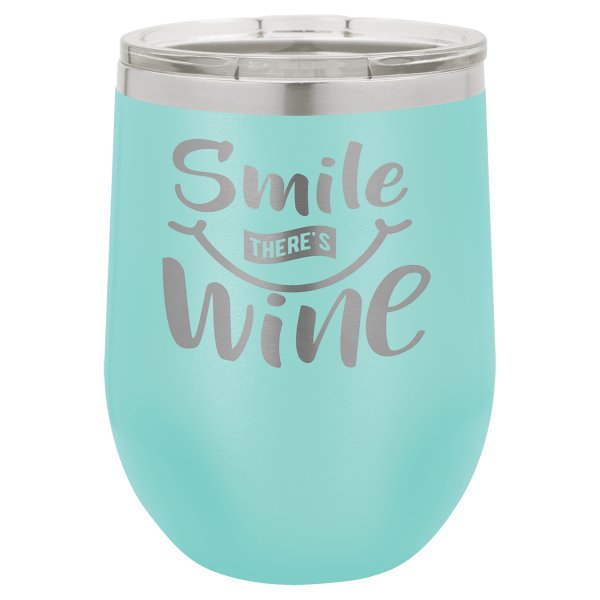 Polar Camel 12 oz. Teal Stemless Wine Tumbler with Standard Lid - Teal