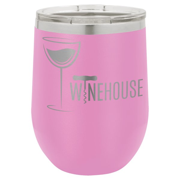 Polar Camel 12 oz. Light Purple Stemless Wine Tumbler with Standard Lid - Light Purple