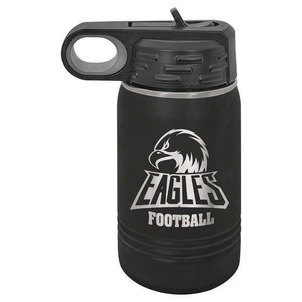 Polar Camel 12 oz. Black Water Bottle - Black