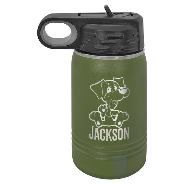 Polar Camel 12 oz. Olive Green Water Bottle - Olive Green