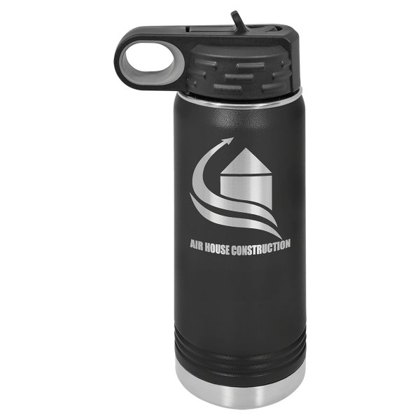 Polar Camel 20 oz. Black Water Bottle - Black