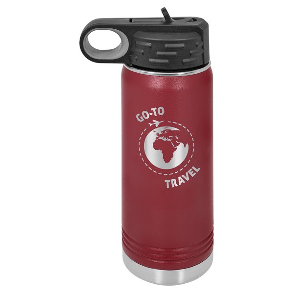Polar Camel 20 oz. Maroon Water Bottle - Maroon