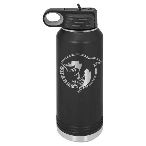 Polar Camel 32 oz. Black Water Bottle - Black