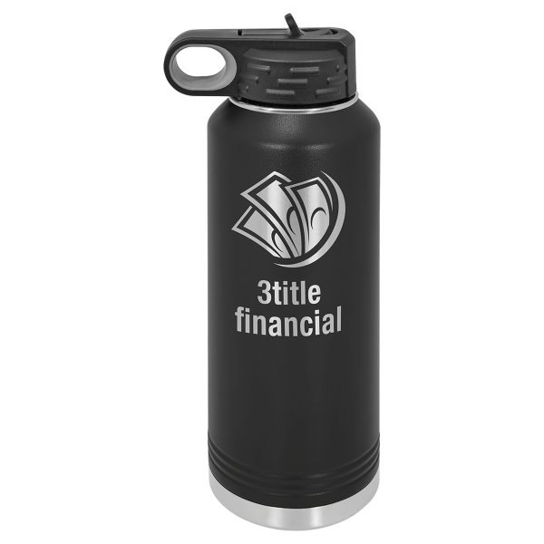 Polar Camel 40 oz. Black Water Bottle - Black