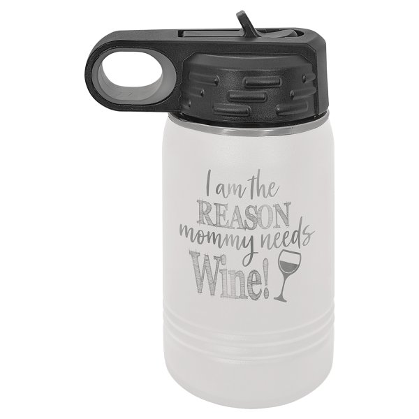 Polar Camel 12 oz. White Water Bottle - White