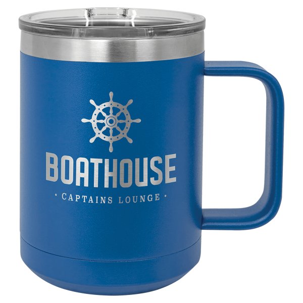 Polar Camel 15 oz. Royal Blue Vacuum Insulated Mug with Slider Lid - Royal Blue