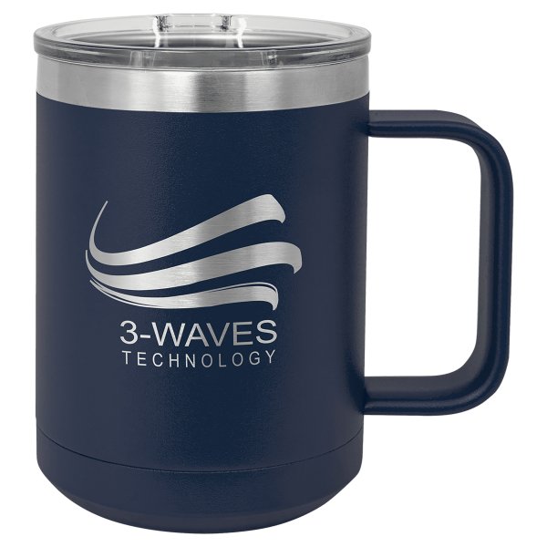 Polar Camel 15 oz. Navy Blue Vacuum Insulated Mug with Slider Lid - Navy Blue