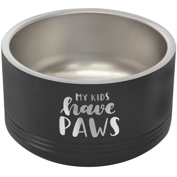Polar Camel 18 oz. Small Black Pet Bowl - Black
