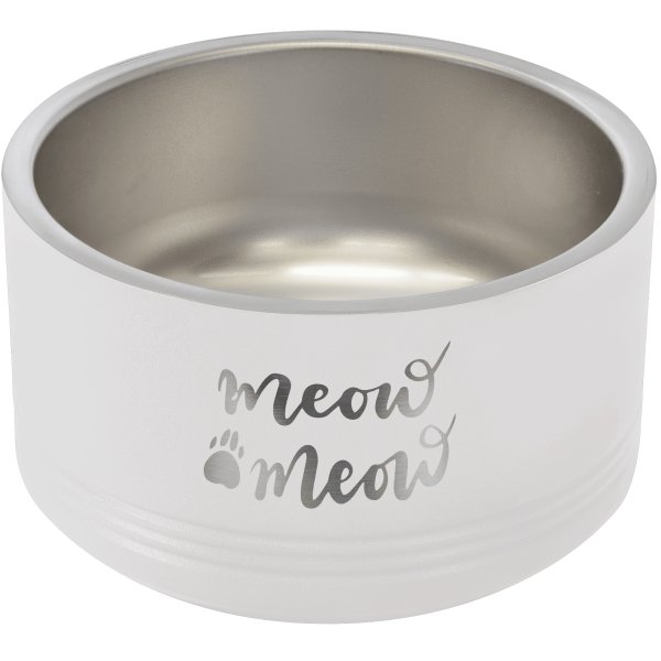 Polar Camel 18 oz. Small White Pet Bowl - White