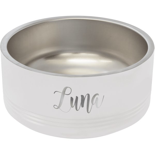 Polar Camel 32 oz. Medium White Pet Bowl - White
