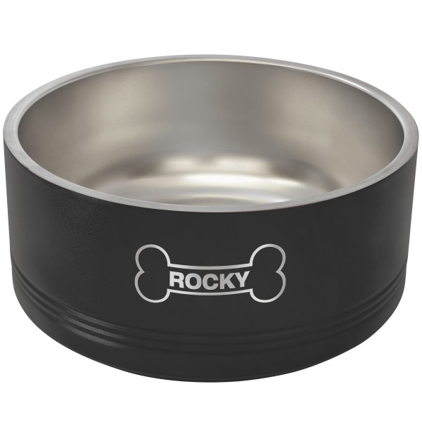 Polar Camel 64 oz. Large Black Pet Bowl - Black