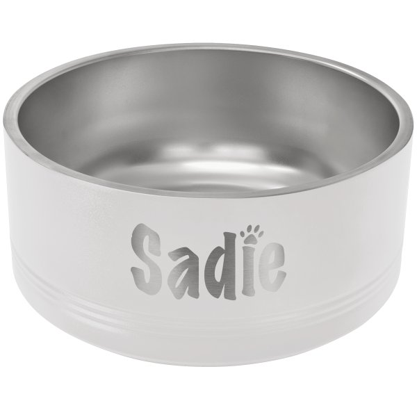 Polar Camel 64 oz. Large White Pet Bowl - White