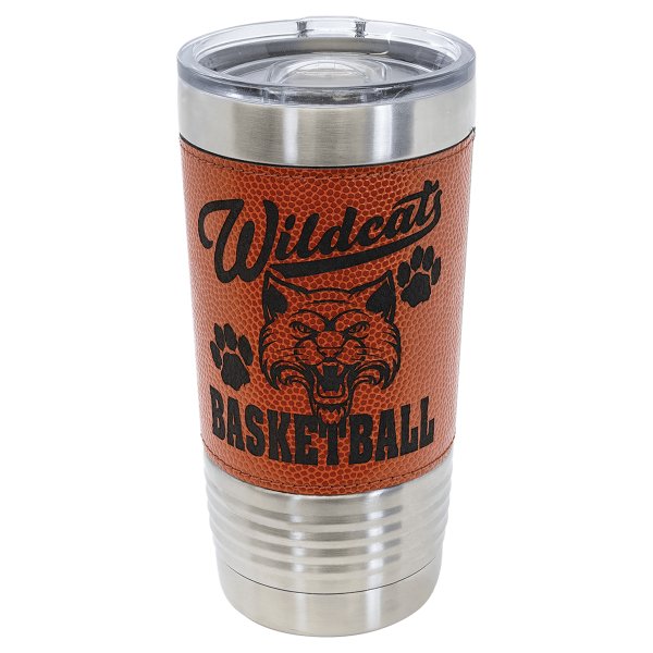 Polar Camel 20 oz. Basketball Tumbler with Slider Lid - Orange