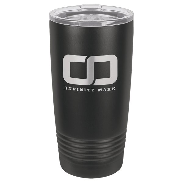 Polar Camel 20 oz. Black without Silver Ring Ringneck Tumbler with Standard Lid - Black