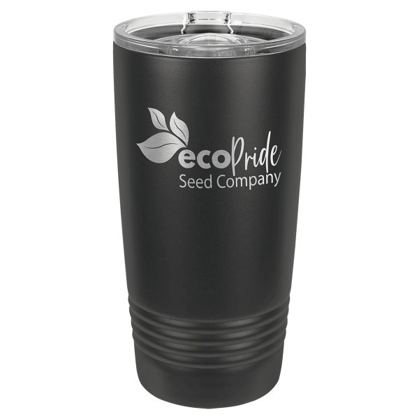 Polar Camel 20 oz. Full Black Ringneck Tumbler with Slider Lid - Black