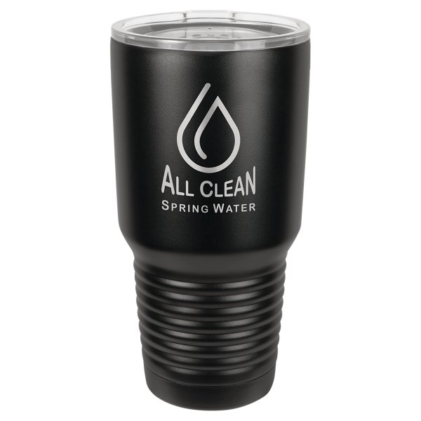 Polar Camel 30 oz. Black without Silver Ring Ringneck Tumbler with Standard Lid - Black